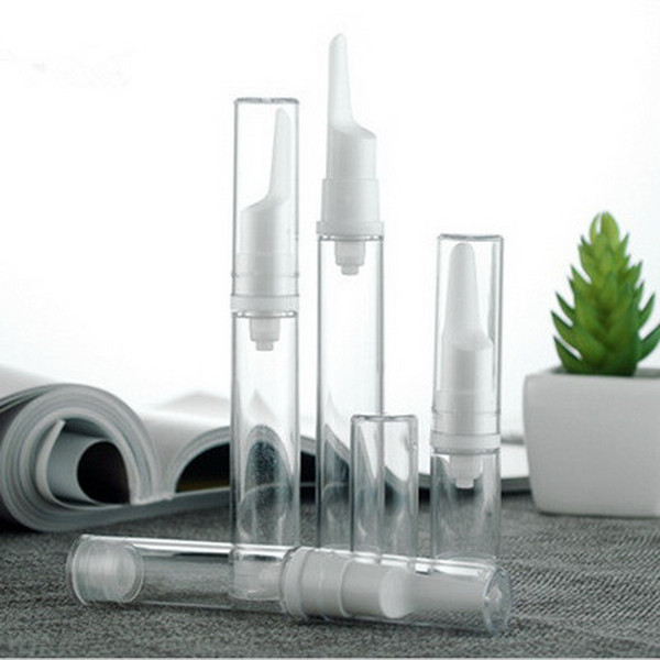 50pcs/lot 5ml 8ml 12ml 15ml Eye Cream Airless Bottle Pump Cosmetic Clear Empty Lotion Vacuum Plastic Refillable Bottle