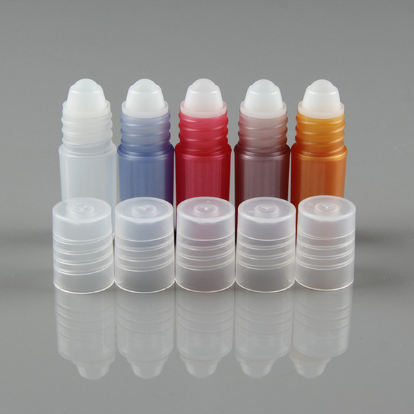 100pcs/lot 3ml High Quality Plastic Roll on Bottles 3CC Mini Essential Oils Roller Sample Refillable Bottle Wholesale