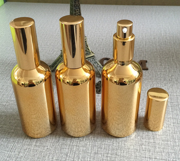 100ml golden high-grade glass body lotion bottle wholesale ,100 ml glass spray pump bottles for lotion, custom lotion bottles