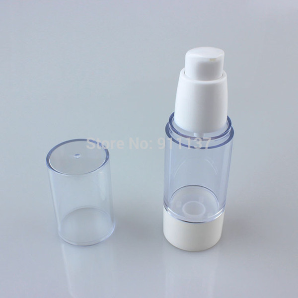 30ml airless bottle with pump, wholesale white PP airless cosmetic bottle , empty skin care cream 30ml cosmetic airless bottle