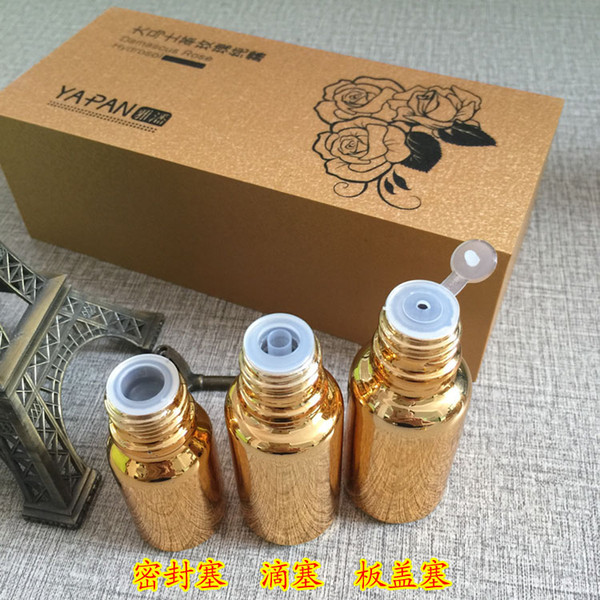 50pieces/lot 50ml High temperature glass gold plated essentical oil bottle wholesale,50ml glass gold Essential oil packaging