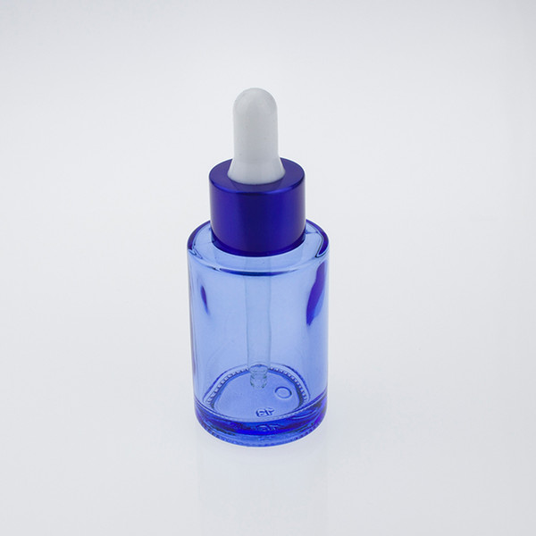 100pcs blue glass 30ml cosmetic dropper bottle, blue 30ml glass bottle with dropper , wholesale 30ml glass dropper bottle