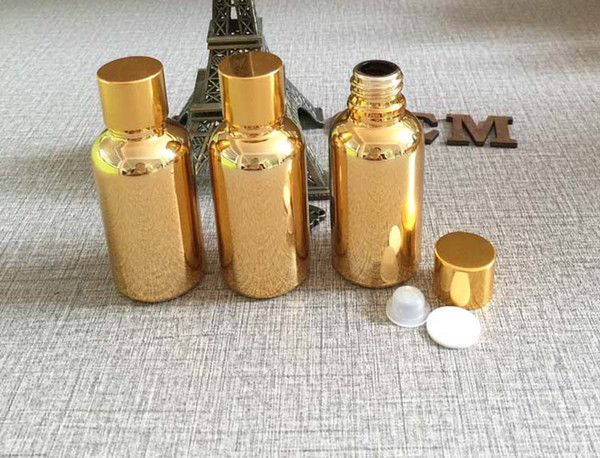 50pieces/lot 30ml High temperature gold plated glass Essential oil bottle,dropper container,1oz Essential oil bottle wholesale