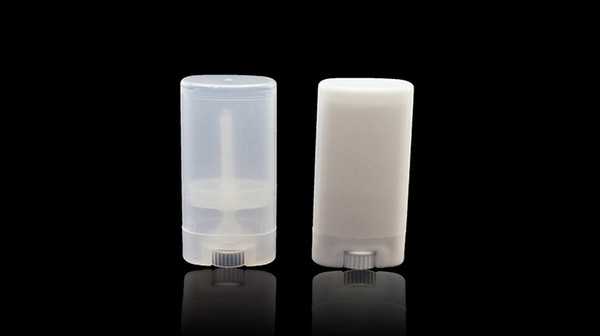 50pcs wholesale 15ml PP plastic empty lipstick tube, white or clear 15ml lip balm bottles, empty Lipstick 15ml container