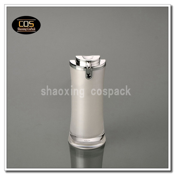 LAX90 15ml plastic lotion bottles manufacturers, 15 ml cosmetic lotion bottle with pump, 0.5oz pearl white cosmetic pump bottles