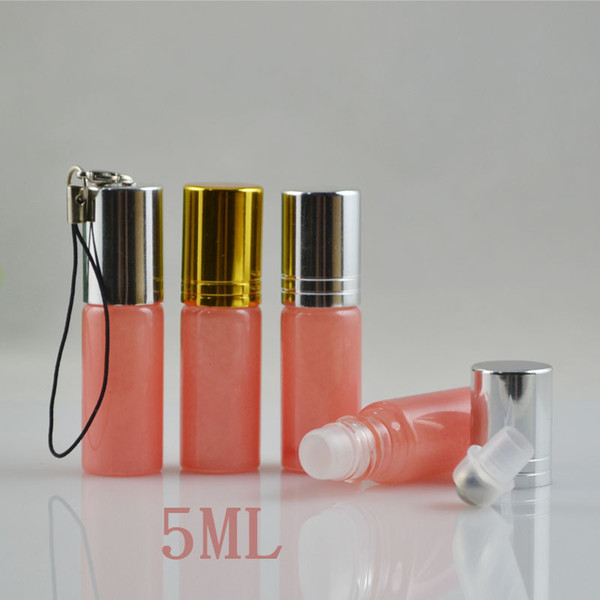 wholesale 50pcs empty 5ml Roll on perfume bottle, 5 ml clear essential oil roll on bottle, small glass roller container 5ml