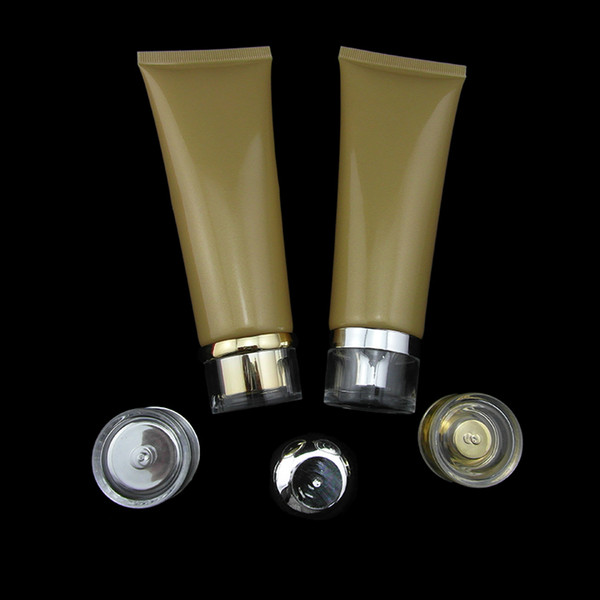 Wholesale100pcs/lot 100ml round empty soft tube, cosmetic empty tube w/Al. or acrylic cap
