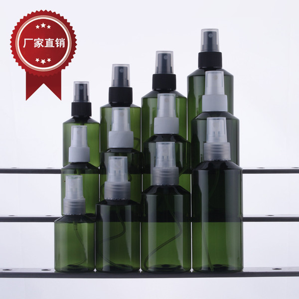 Capacity 50ML50pcs empty plastic cosmetic bottles of inclined shoulder, 50ml empty Dark green fine mist spray bottle