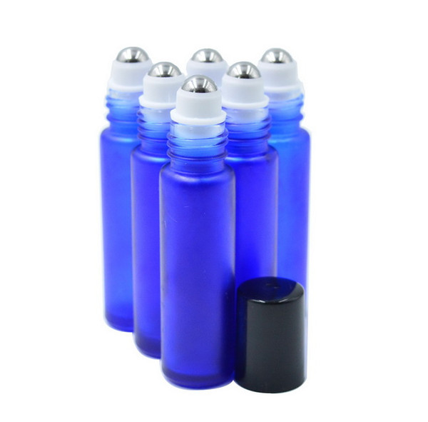 10ml Empty Roll on Amber Glass Bottles [STAINLESS STEEL ROLLER] Refillable Amber Roller On for Aromatherapy, Fragrance Essential oil bottle