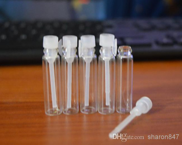 1ML Empty Liquid Sample Glass Bottle Perfume Vials Empty Tubes Fragrance Free shipping