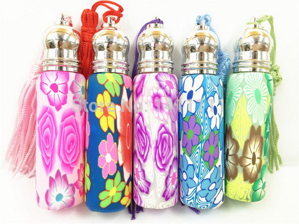 200pcs/lot 10ml 1/3OZ Refillable perfume vials roller ball perfume Polymer clay bottle empty essential oil bottle DHL Shipping
