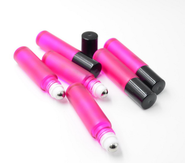 10ml 1/3oz THICK ROLL ON GLASS BOTTLE Fragrances ESSENTIAL OIL Perfume bottle stainless steel Roller Ball 200pcs/lot BY DHL Free Shipping