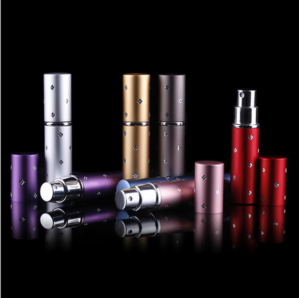 Colorful Fashion Refillable Empty Atomizers Travel Perfume Bottles Spray Makeup Aftershave Colorful Metal Bottle 10ML 10PCS Free Shipping