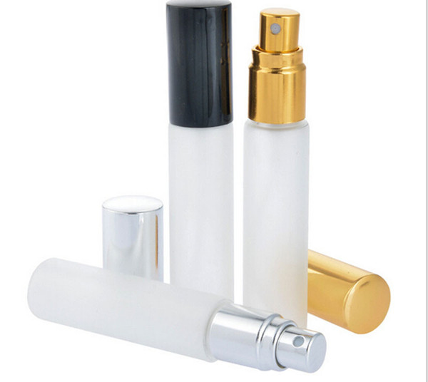 Wholesale 600pcs/lot Frosted Glass 10ml 1/3oz Spray Empty Bottle fragrant liquid Fine mist pump Perfume Atomizer Refillable