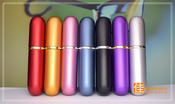 High Quality Colorful 5ML Fashion Refillable Empty Atomizers Travel Perfume Bottles Spray Makeup Aftershave Metal Bottle Factory Price 100pc