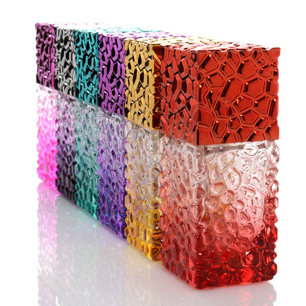 25ml Empty Atomizer Glass bottle Spray Refillable for Perfume Aromatherapy Essential Oil Travel Must Promtion Gift Colorful Water Cube 600pc