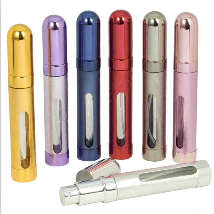 Refillable Empty Atomizers Travel Perfume Bottles Spray Makeup Aftershave 7 Colors Metal Bottle12ML HK Free Shipping Travel Must Best Gifts