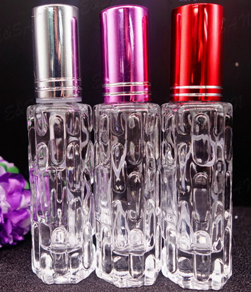 NEW Thick glass 100pcs/lot 10ml 1/3oz fragrant liquid Fine mist Perfume Atomizer Refillable Spray Empty Bottle Factory Price
