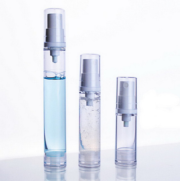 100pcs/lot 5ML 10ml 15ml Airless pump fragrant liquid Fine mist Perfume Atomizer Refillable Spray Empty Bottle Factory Price