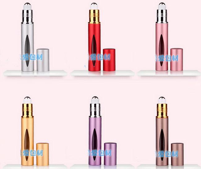 Wedding Favor 10ML Portable Roll on refillable Empty Glass Bottle for makeup Essential Oils eye Massage Perfumes Party Promotion Gift PB39
