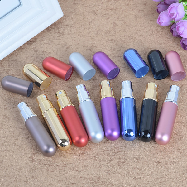 10 Colors 1 Piece 6ml Mini Perfume Spray Bottle Portable Travel Refillable Empty Spray Bottles Women Cosmetics Package Bottle