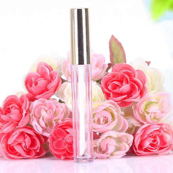 250pcs 10ML Mini round lip gloss tube cosmetic package lip gloss bottle empty container with gold cap new