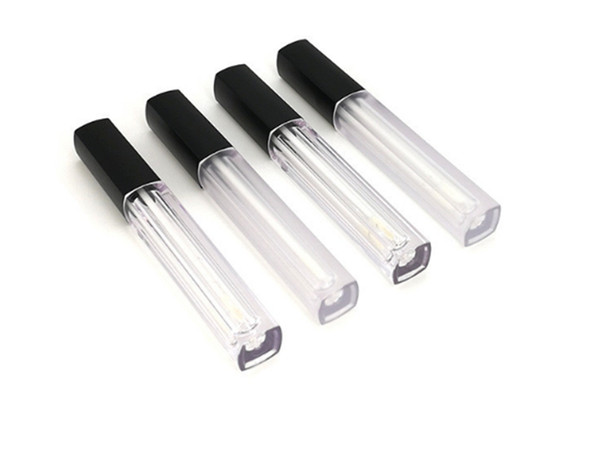 100pcs/lot Lip gloss tube empty 5ML Lip gloss container makeup lip oil container Square plastic tubes with wholesale price