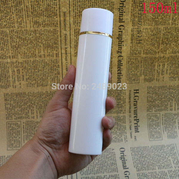 Golden Line Airless Vacuum Pump Lotion Bottle With White Cap Cosmetic Containers 100pcs/lot 30ml 50ml 80ml 100ml 120ml 150ml