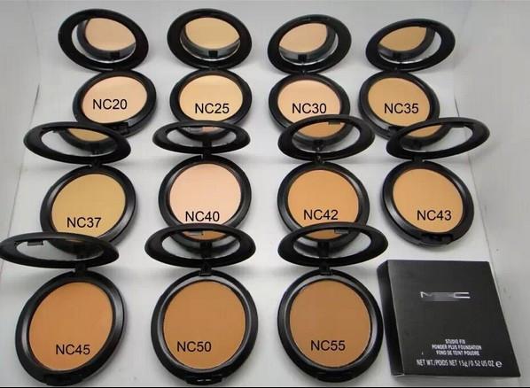 2017 Hot Sales MC Makeup Studio Fix Face Powder Plus Foundation POWDER 15g WITH BOX B726