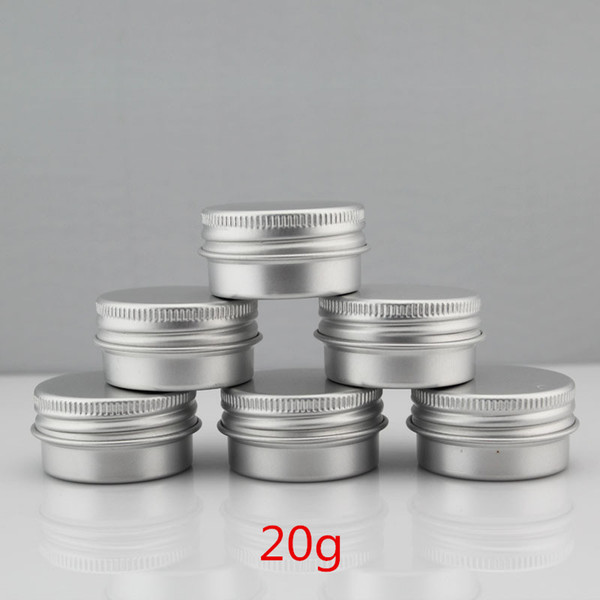 50pcs/lot 20G Aluminum Jar 20ml metal Cosmetic Packaging Container professional cosmetics container