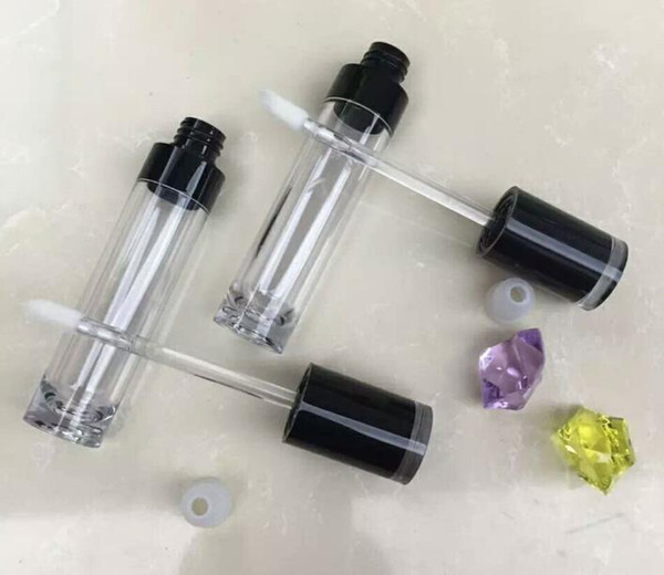 wholesale Arrival 200pcs 5ml Empty Lipstick Tubes Black cap Lipbalm tube DIY LIpgloss Packing container