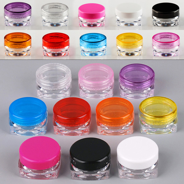 50PCS 5g colorful diamond shape empty cosmetic containers screw cap sample containers jar skin care cream jars pot tins
