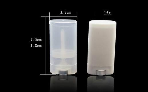 Portable Hot Best DIY 15ml Plastic Empty Oval Lip Balm Tubes Deodorant Containers Clear White Lipstick Fashion Cool Lip Tubes Fast DHL