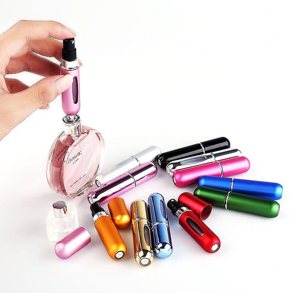 Fashion Mini Refillable Perfume Bottle Canned Air Spray Bottom Pump Perfume Atomization for Travel Makeup Tools Beauty 5ml