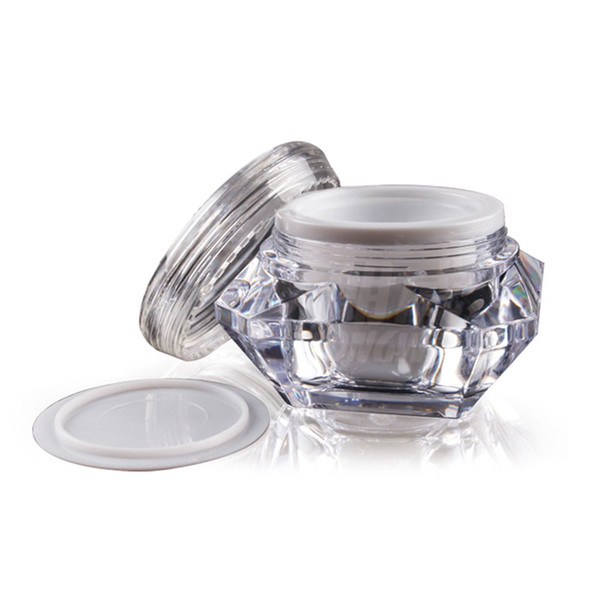 10pcs/lot 10g Plastic Cosmetic Jar Continer with Lid for Cream Sample Packaging Wholesale PJ10/8