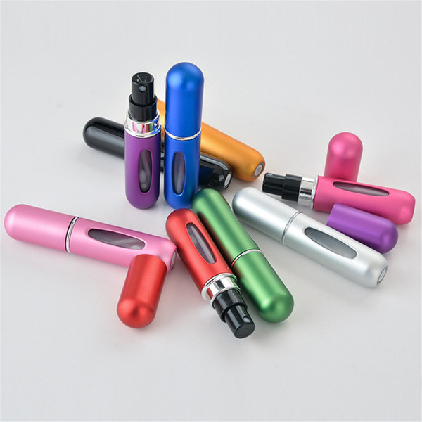 5ml Mini Refillable Aluminum Perfume Bottle Empty Atomizer Bottom Pump Travel Parfum Cosmetic Containers With Atomizer Airless Pump DHL