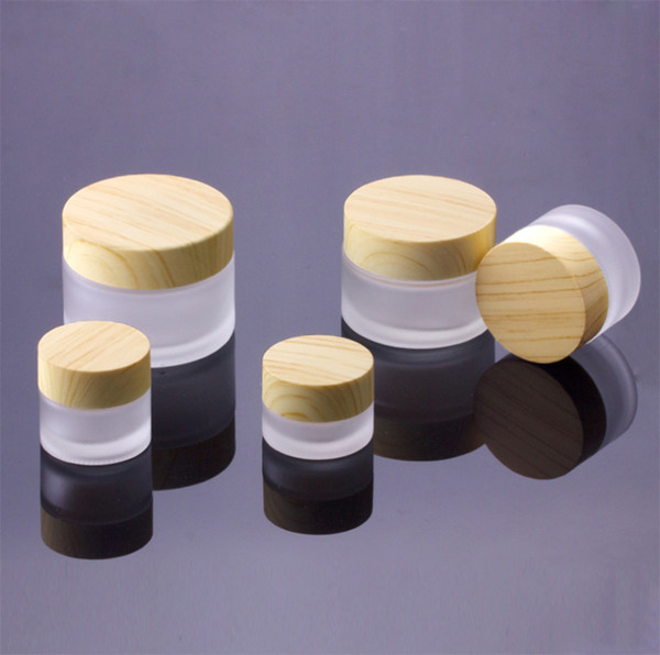 5g 10g 15g 30g 50g Cosmetic Jars Cream Empty Makeup Face Cream Refillable Containers Packing Bottle With Bamboo Cap