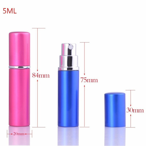 Best seller 5ml Mini Spray Perfume Bottle Travel Refillable Empty Cosmetic Container Perfume Bottle Atomizer Aluminum Refillable Bottles
