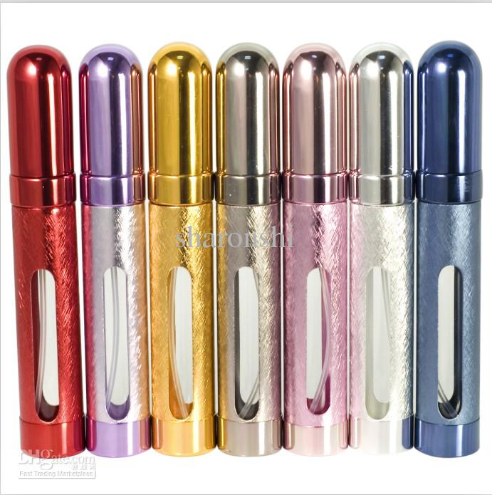Refillable Empty Atomizers Travel Perfume Bottles Spray Makeup Aftershave 7 Colors Metal Bottle12ML HK Post Free PB009