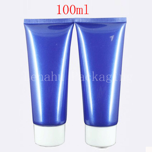 Wholesale 100g Blue Hose, 100cc Cosmetics Shampoo/Facial Cleanser/Lotion Soft Tube(50PC/Lot)
