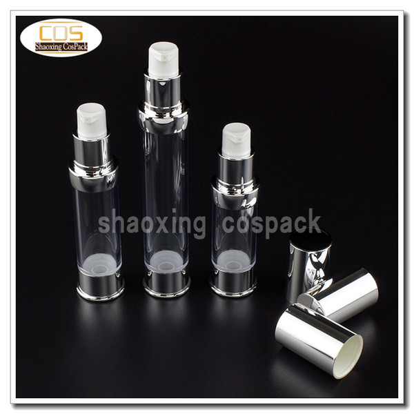 100pcs ZA218 15ml plastic airless cosmetic pump bottles, empty cosmetic airless bottle 0.5oz, Eye Serum bottle with airless pump