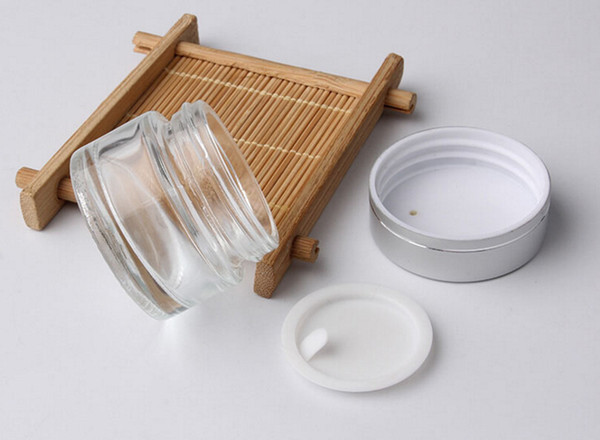 Hot 30g frosted glass jars, 30ml frost cream jars, skin care cream bottles,glass cosmetic containers 500 pcs