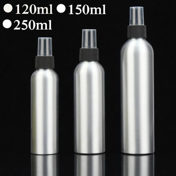 120/150/250ml Aluminium Spray Bottle Fine Mist Pump Atomizer Empty Metal Mouse Perfume Bottle Cosmetic Containers Packaging Makeup Tool