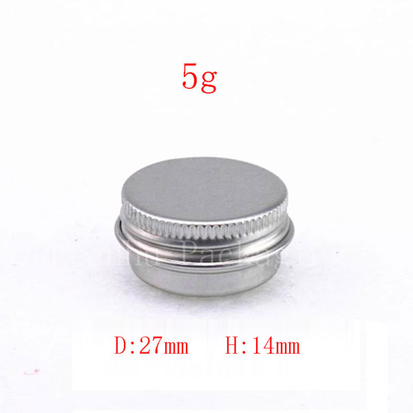 200pcs/lot 5g Mini Aluminum jar cream small metal pot ,aluminum bottles wholesale