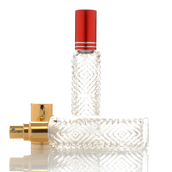Transparent Glass Spray Bottle 10ML Refillable Perfume Bottle Travel Perfume Atomizer With Free Shipping