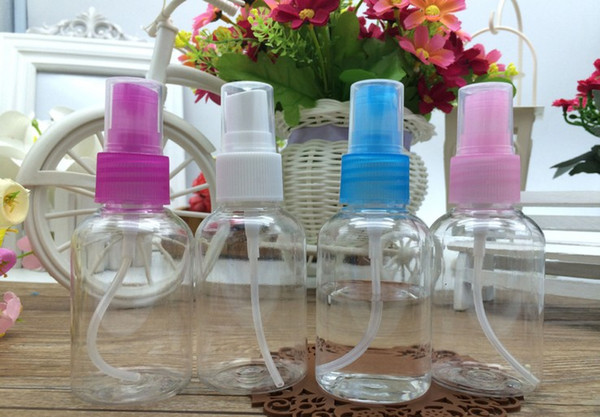 50 ml transparent packing bottle plastic spray perfume bottle High-grade Refillable PET Bottle with Spray Pump