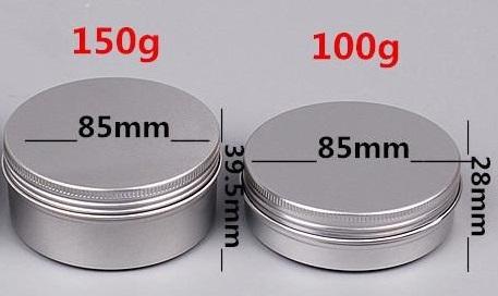 10 15 30 60 100 150 250ml Empty Aluminium Cosmetic Containers Pot Lip Balm Jar Tin For Cream Ointment Hand Cream Packaging Container Box