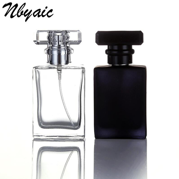 30ml transparent glass empty bottle perfume bottle atomizer spray can be filled bottle spray box travel size portable gift Free Shipping
