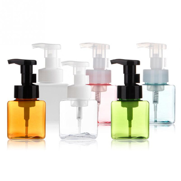 250ml Square empty Refillable Bottles Foaming Soap Shampoo empty Pum bottles Lotion Liquid Foam Bottle travel cosmetic Container