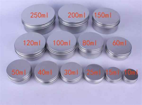 Empty Aluminium Cosmetic Containers Pot Lip Balm Jar Tin For Cream Ointment Hand Cream Packaging Box X076